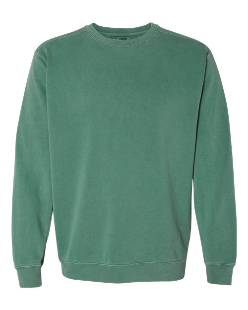 Unisex Garment-Dyed Crewneck Sweatshirt - Light Green Front