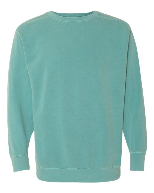 Unisex Garment-Dyed Crewneck Sweatshirt - Seafoam Front