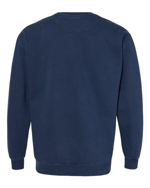 Unisex Garment-Dyed Crewneck Sweatshirt - True Navy Back