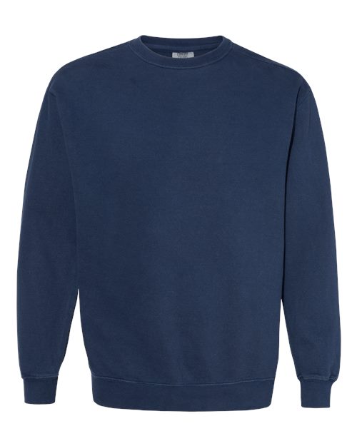 Unisex Garment-Dyed Crewneck Sweatshirt - True Navy Front