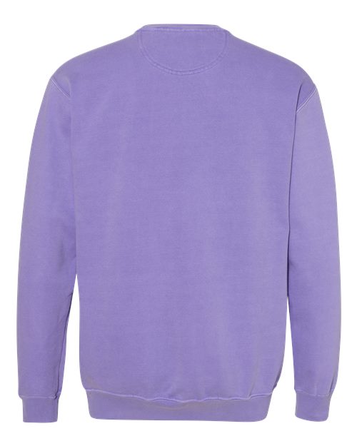 Unisex Garment-Dyed Crewneck Sweatshirt - Violet Back
