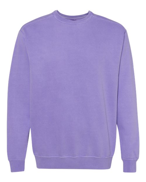 Unisex Garment-Dyed Crewneck Sweatshirt - Violet Front