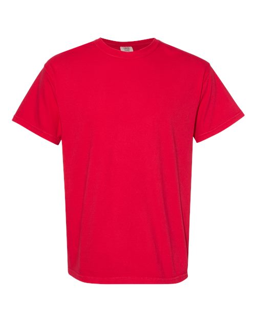 Unisex Garment-Dyed Heavyweight T-Shirt - Red Front