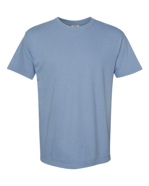 Unisex Garment-Dyed Heavyweight T-Shirt - Washed Denim Front
