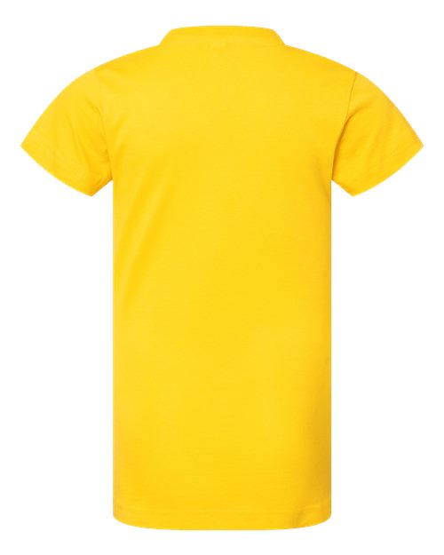 Girls' Fine Jersey Tee - Yellow Back