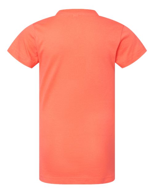 Girls' Fine Jersey Tee - Papaya Back