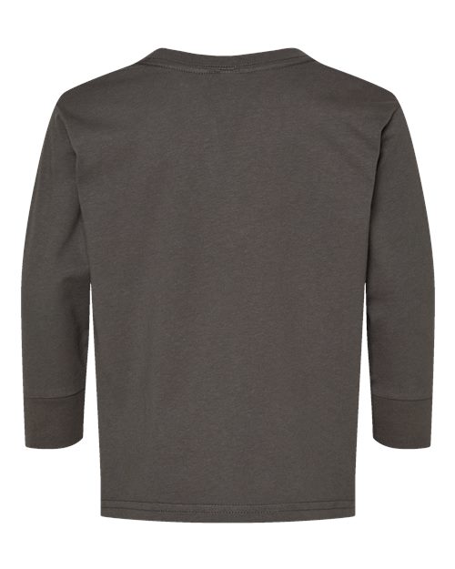 Toddler Fine Jersey Long Sleeve Tee - Charcoal Back