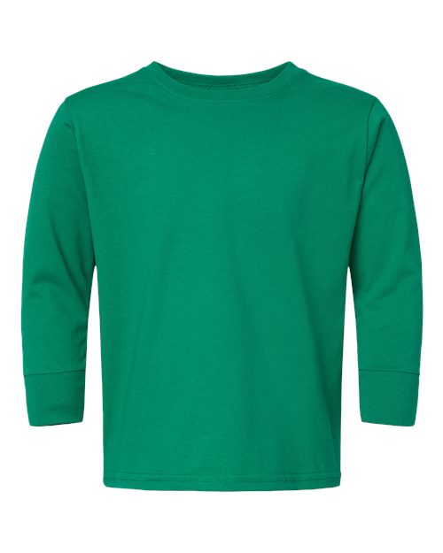 Toddler Fine Jersey Long Sleeve Tee - Kelly Front