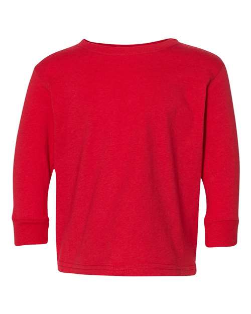 Toddler Fine Jersey Long Sleeve Tee - Red Front