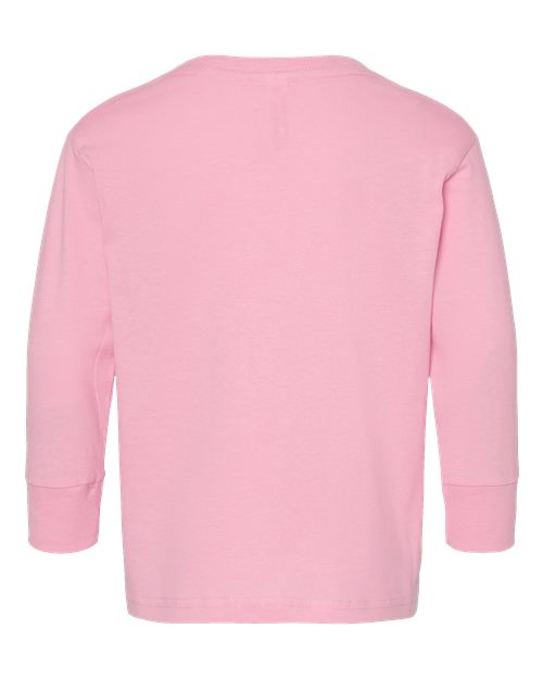 Toddler Fine Jersey Long Sleeve Tee - Pink Back