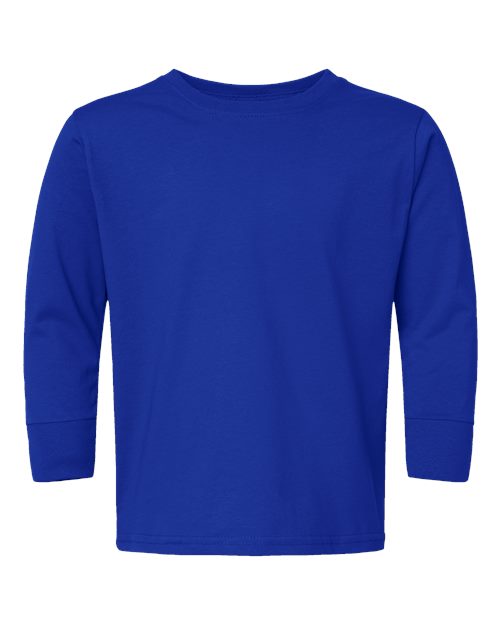 Toddler Fine Jersey Long Sleeve Tee - Royal Front