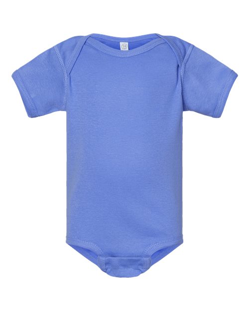 Infant Baby Rib Bodysuit - Carolina Blue Front