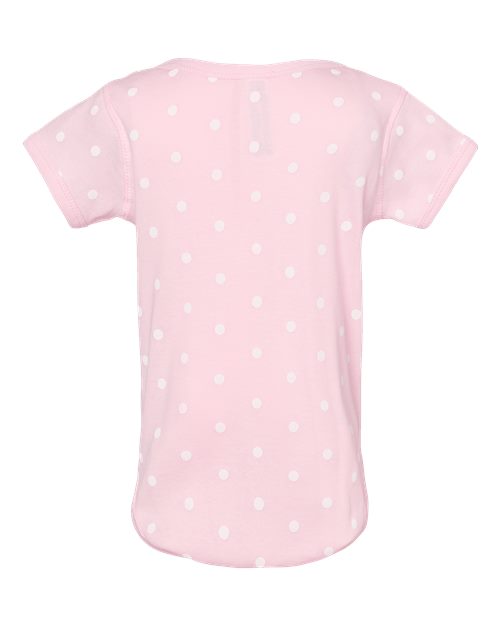 Infant Baby Rib Bodysuit - Ballerina/ White Dot Back