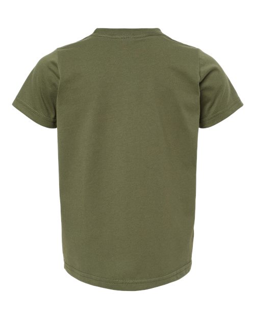 Toddler Fine Jersey Tee - Military Green Back