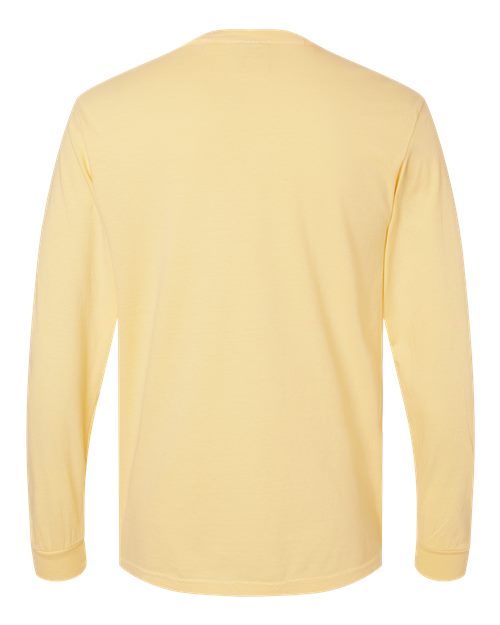 Unisex Garment-Dyed Heavyweight Long Sleeve Pocket T-Shirt - Butter Back