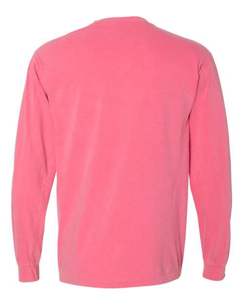 Unisex Garment-Dyed Heavyweight Long Sleeve Pocket T-Shirt - Crunchberry Back