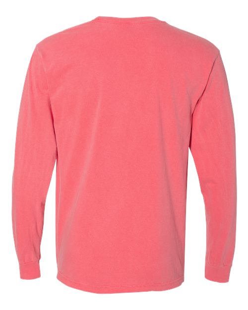 Unisex Garment-Dyed Heavyweight Long Sleeve Pocket T-Shirt - Watermelon Back