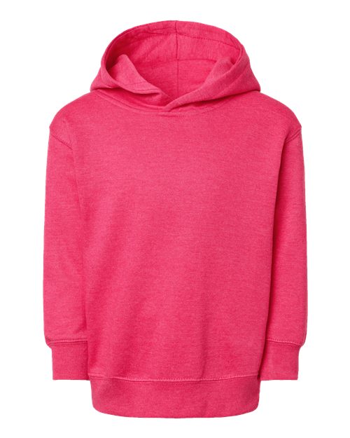 Toddler Pullover Fleece Hoodie - Vintage Hot Pink Front
