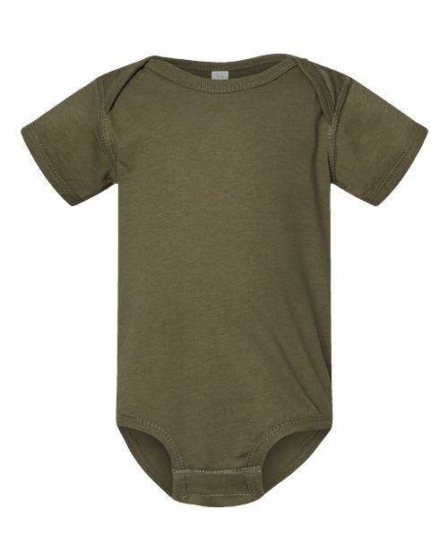Infant Fine Jersey Bodysuit - Military Green Front