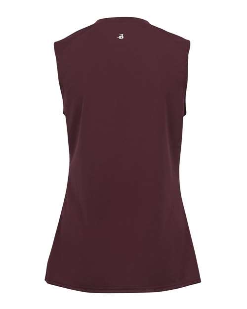Women's B-Core Sleeveless T-Shirt - Maroon Back