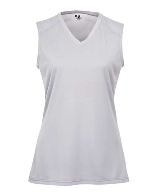 Women's B-Core Sleeveless T-Shirt - Silver Front