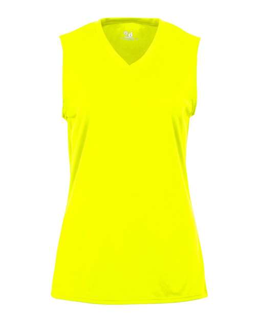 Women's B-Core Sleeveless T-Shirt - Safety Yellow Front
