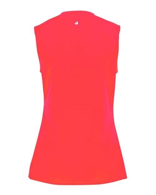Women's B-Core Sleeveless T-Shirt - Hot Coral Back