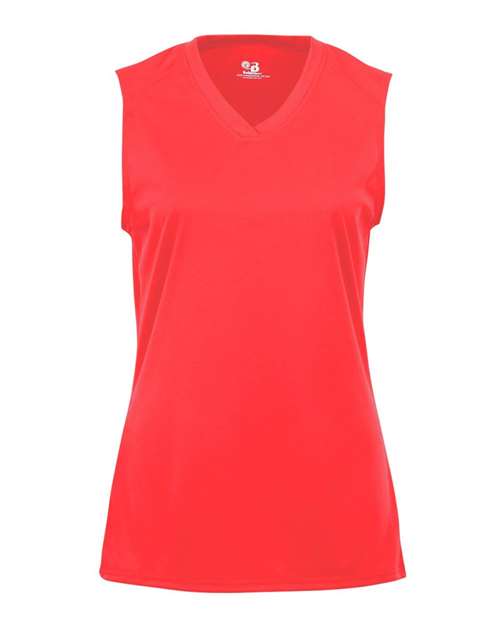 Women's B-Core Sleeveless T-Shirt - Hot Coral Front