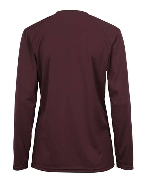 Women's B-Core Long Sleeve T-Shirt - Maroon Back