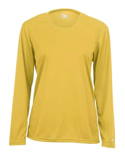 Women's B-Core Long Sleeve T-Shirt - Gold Front