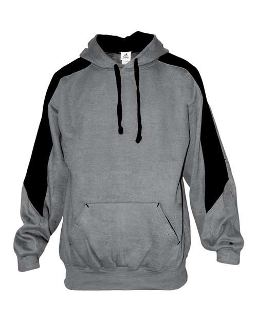 Unisex Saber Hooded Sweatshirt - Oxford/ Black Front