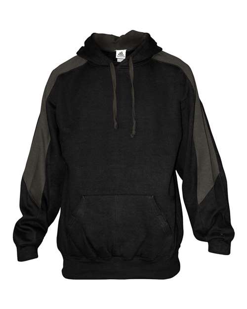 Unisex Saber Hooded Sweatshirt - Black/ Charcoal Front