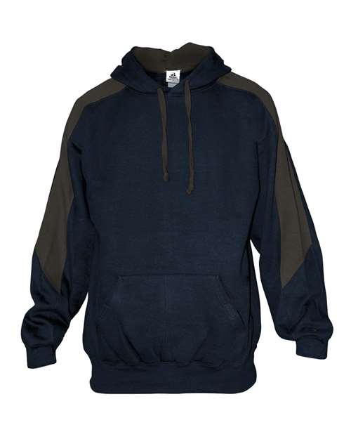 Unisex Saber Hooded Sweatshirt - Navy/ Charcoal Front