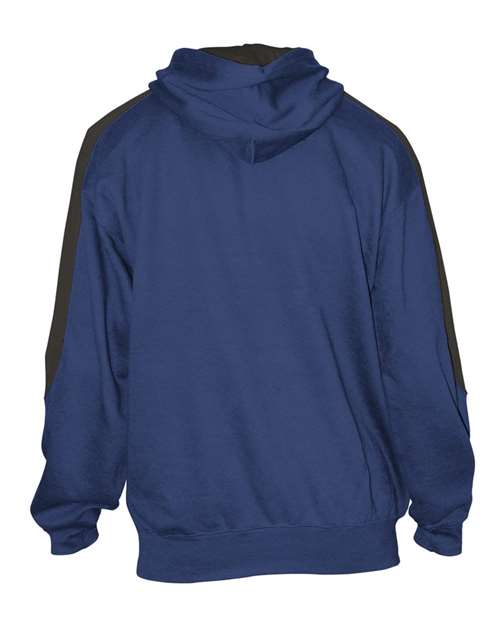 Unisex Saber Hooded Sweatshirt - Royal/ Charcoal Back
