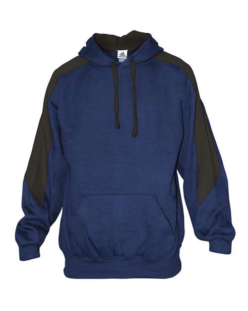 Unisex Saber Hooded Sweatshirt - Royal/ Charcoal Front