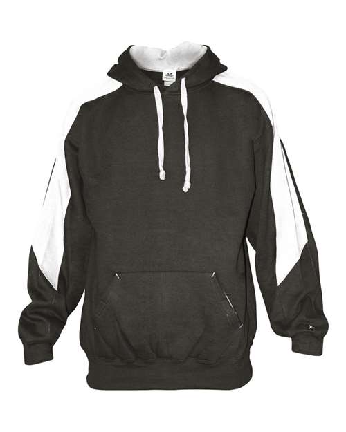 Unisex Saber Hooded Sweatshirt - Charcoal/ White Front