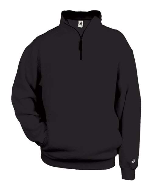 Men's Quarter-Zip Sweatshirt - Black Front