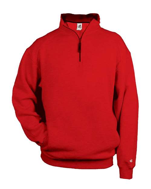 Men's Quarter-Zip Sweatshirt - Red Front