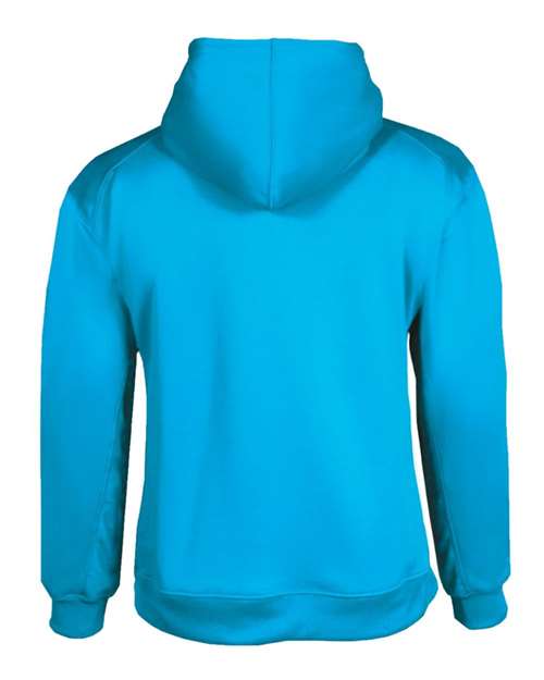 Men's Performance Fleece Hooded Sweatshirt - Electric Blue Back