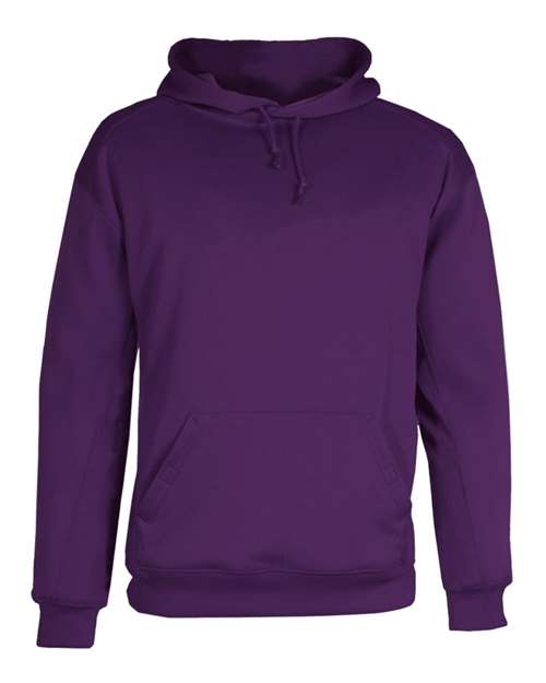 Men's Performance Fleece Hooded Sweatshirt - Purple Front