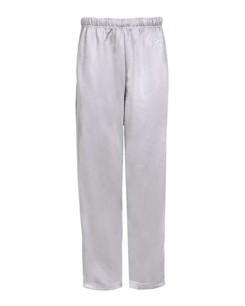 Unisex Performance Fleece Open-Bottom Sweatpants - Silver Front