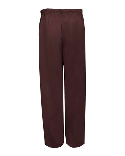 Unisex Performance Fleece Open-Bottom Sweatpants - Maroon Back