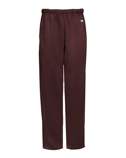 Unisex Performance Fleece Open-Bottom Sweatpants - Maroon Front