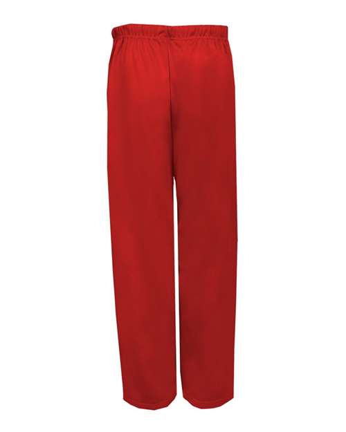Unisex Performance Fleece Open-Bottom Sweatpants - Red Back