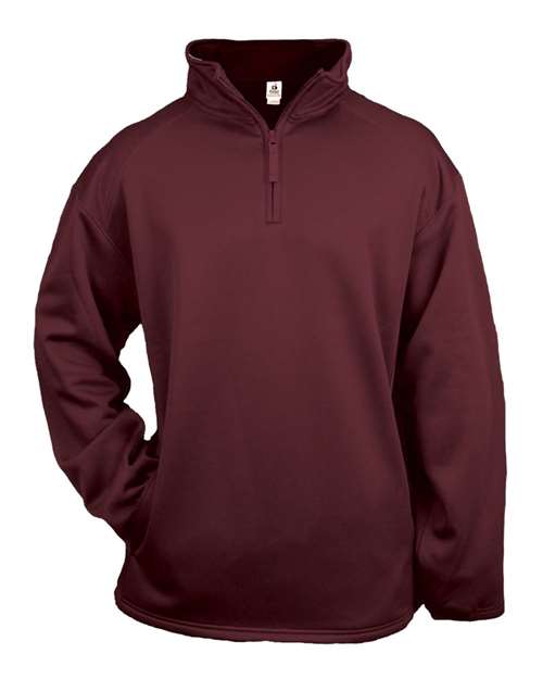 Men's Performance Quarter-Zip Pullover - Maroon Front