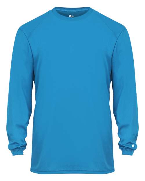 Youth B-Core Long Sleeve T-Shirt - Electric Blue Front