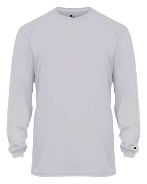 Youth B-Core Long Sleeve T-Shirt - Silver Front