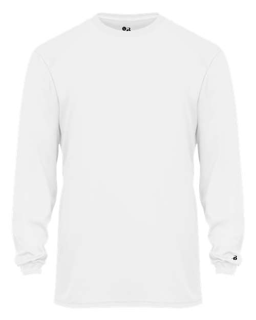 Youth B-Core Long Sleeve T-Shirt - White Front
