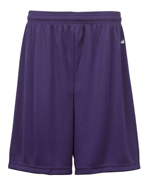 Youth B-Dry 6" Shorts - Purple Front