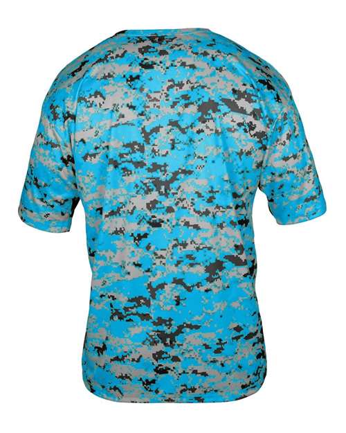 Men's Digital Camo T-Shirt - Electric Blue Digital Back